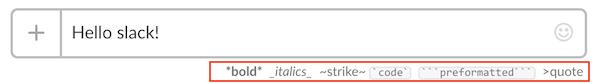 Markdown in Slack.